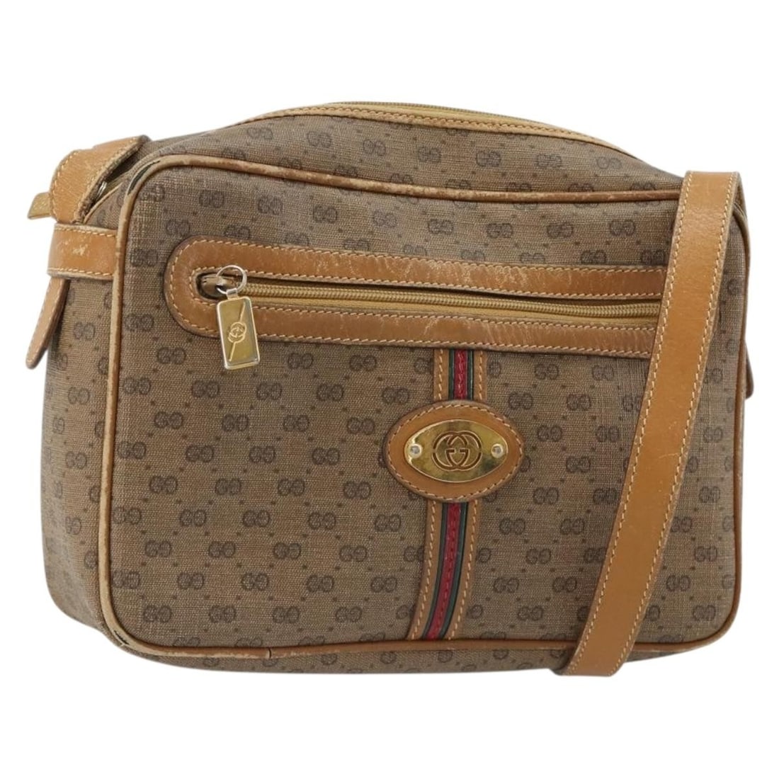Gucci Sherry Line Beige GG Canvas Shoulder Bag PVC Italy (1 of 18)