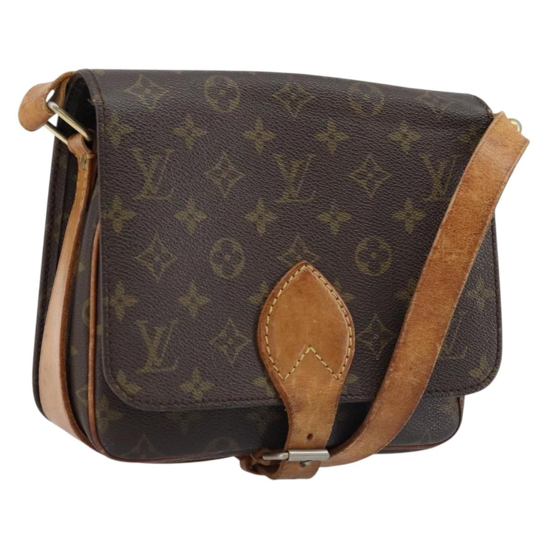 Louis Vuitton Cartouchiere MM Monogram Canvas Shoulder Bag M51253: Louis Vuitton Cartouchiere MM Monogram Canvas Shoulder Bag M51253 Louis Vuitton Monogram Cartouchiere MM shoulder bag in Monogram Canvas, made in France. This women's bag measures approximately 21 cm 
