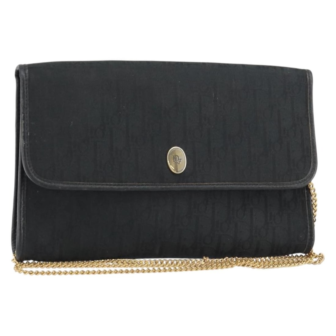Christian Dior Trotter Shoulder Bag in Black Gold Canvas: Christian Dior Trotter Shoulder Bag in Black Gold Canvas Christian Dior Trotter canvas shoulder bag in black and gold, made in France. This shoulder bag features a Trotter canvas exterior and comes wi