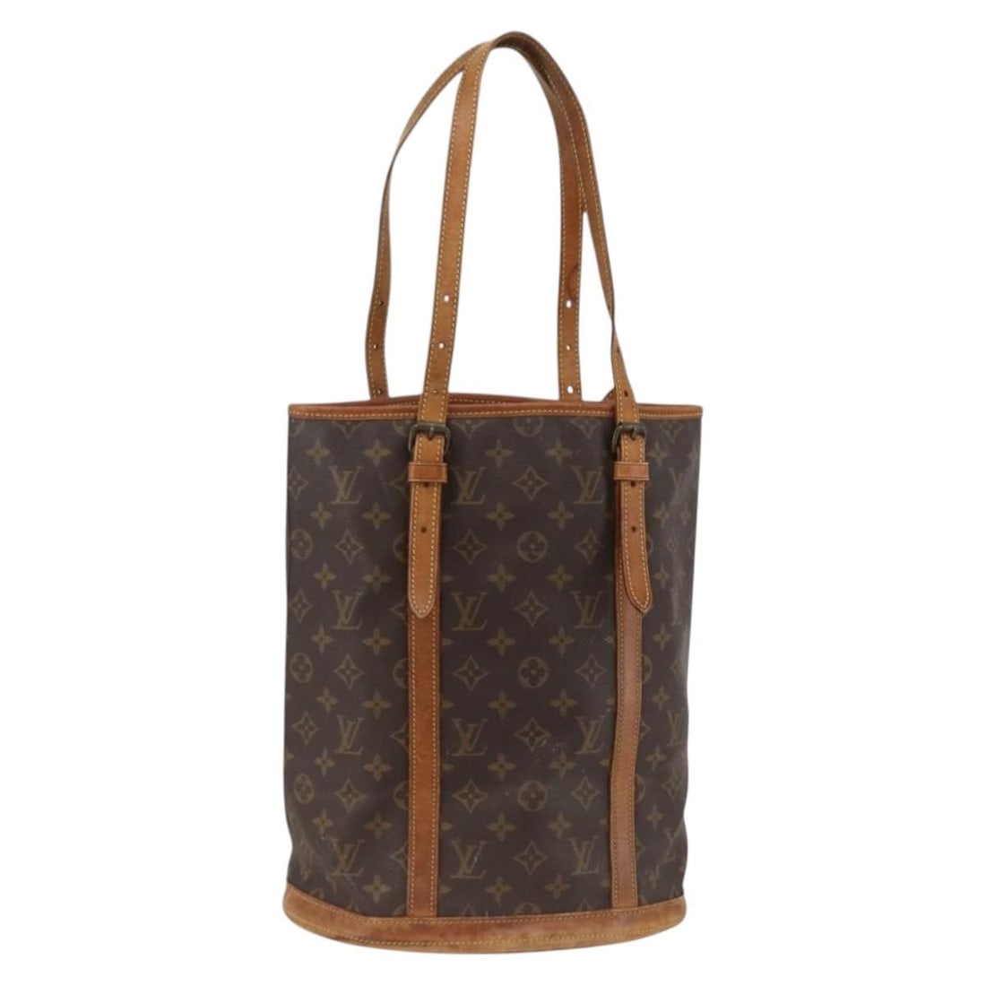 Louis Vuitton M42236 Bucket GM Monogram Canvas Shoulder Bag: Louis Vuitton M42236 Bucket GM Monogram Canvas Shoulder Bag Louis Vuitton Monogram Bucket GM shoulder bag in Monogram Canvas, made in France. This women's shoulder bag features the classic Monogram co