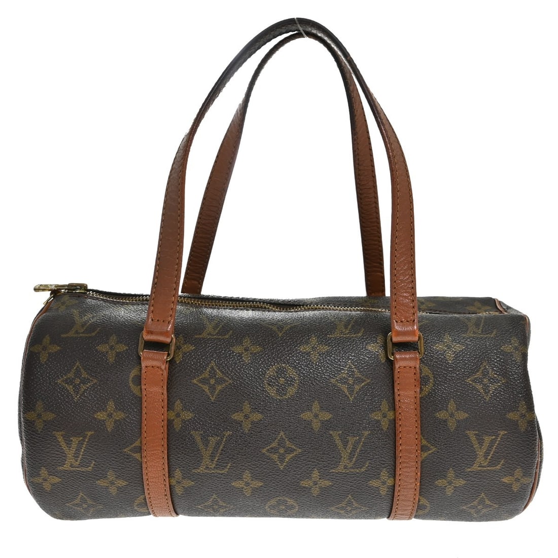 Louis Vuitton Papillon 30 Monogram Canvas Handbag M51365 France: Louis Vuitton Papillon 30 Monogram Canvas Handbag M51365 France Vintage Louis Vuitton Papillon 30 handbag in brown monogram canvas with leather handles and a zip closure. This women's medium handbag i