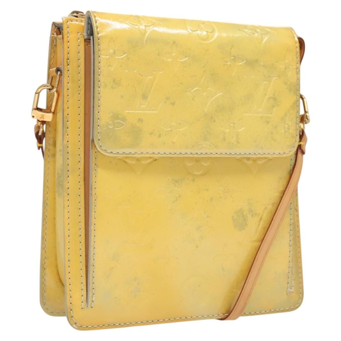 Louis Vuitton Gris Vernis Motto Patent Leather Accessory Pouch M91030: Louis Vuitton Gris Vernis Motto Patent Leather Accessory Pouch M91030 This Louis Vuitton Monogram Vernis Motto Accessory Pouch in Gris is crafted from patent leather and designed for women. The pouch 