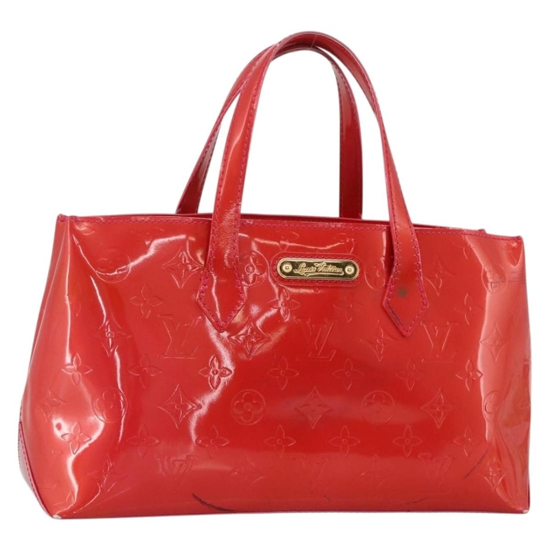 Louis Vuitton M93643 Wilshire PM Vernis patent leather handbag Rose Pop: Louis Vuitton M93643 Wilshire PM Vernis patent leather handbag Rose Pop Louis Vuitton Wilshire PM handbag in Monogram Vernis patent leather with a Rose Pop finish. This women's handbag was made in Fra
