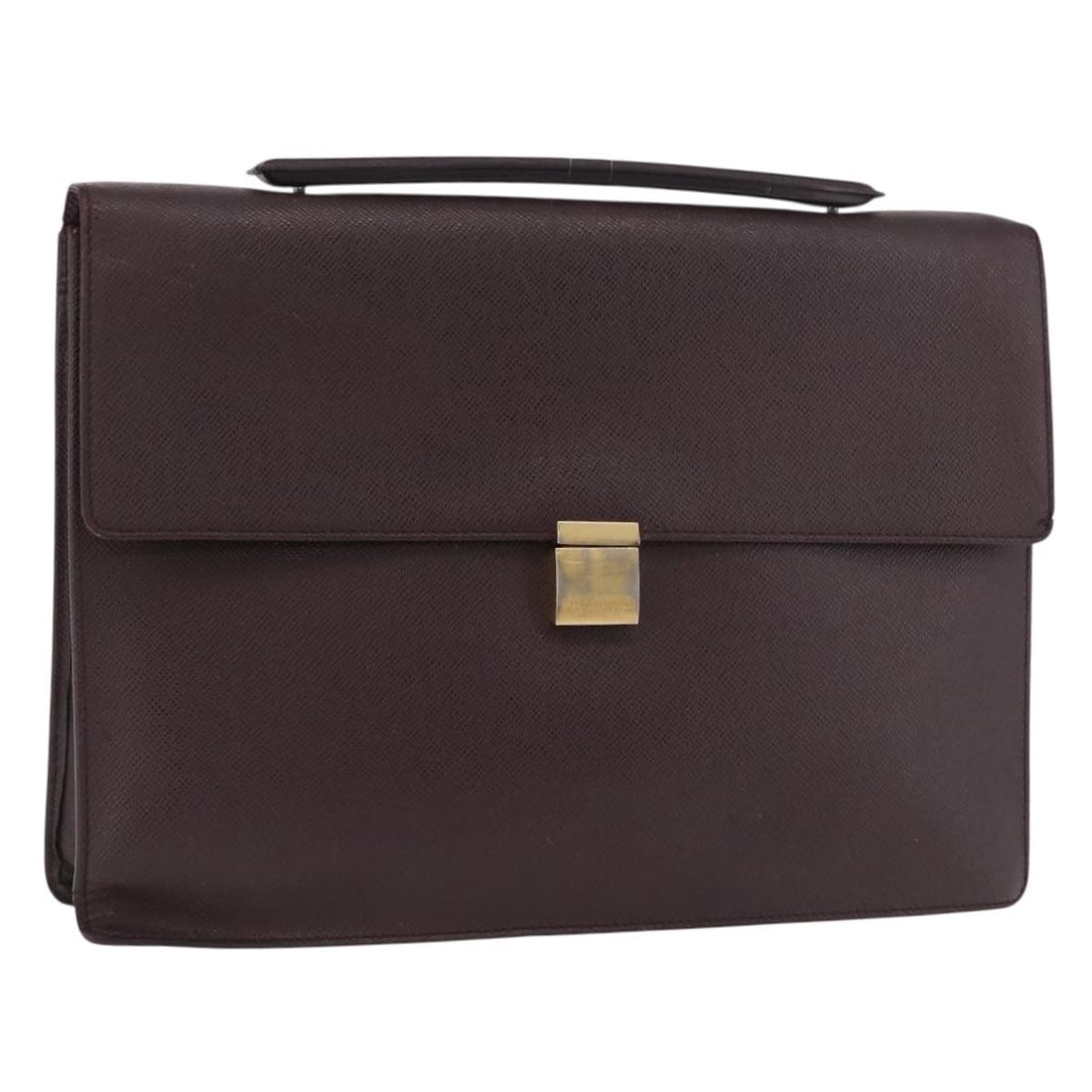 Louis Vuitton M30776 Taiga Leather Business Bag Acajou France: Louis Vuitton M30776 Taiga Leather Business Bag Acajou France Louis Vuitton Taiga Porte Documents Angara bag in Acajou, designed as a business bag and made in France. Crafted from Taiga leather, it me