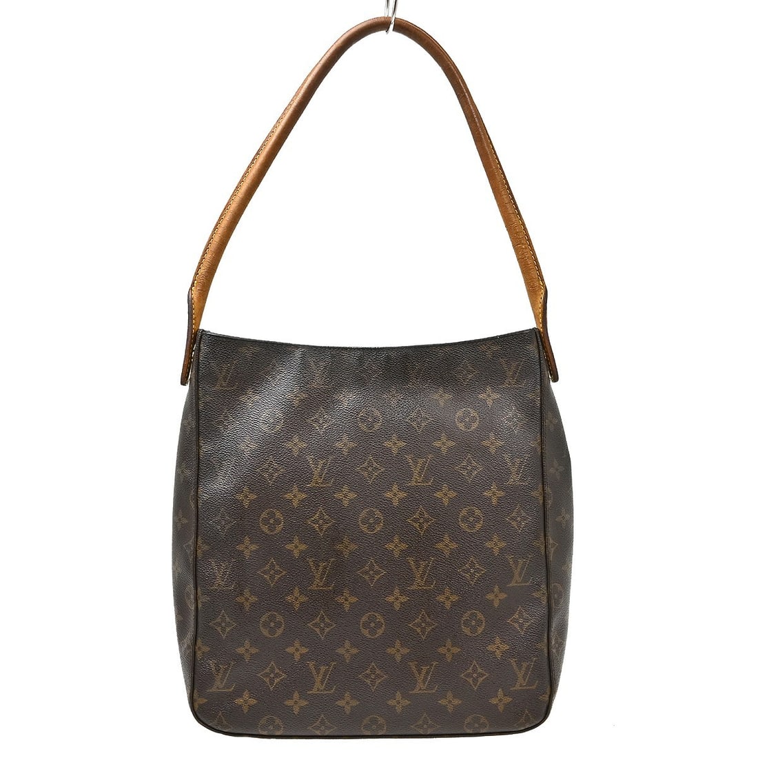 Louis Vuitton Looping GM Monogram Shoulder Bag M51145: Louis Vuitton Looping GM Monogram Shoulder Bag M51145 Louis Vuitton Looping GM shoulder bag in Monogram canvas and leather, made in France. It features a brown exterior with a beige lining and leather