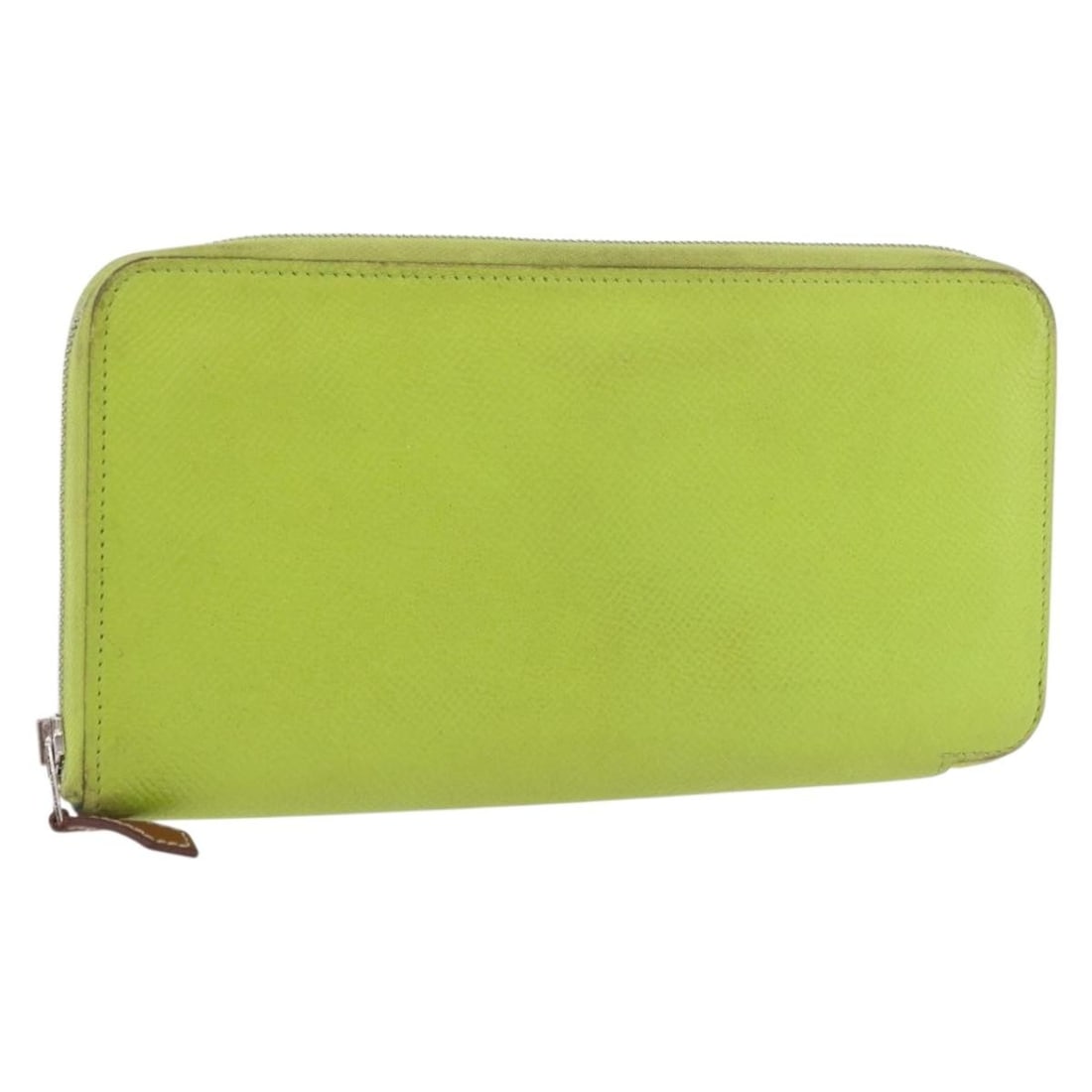 Hermes Azap Silk In Leather Long Wallet Green Silver: Hermes Azap Silk In Leather Long Wallet Green Silver Hermes Azap Long Silk In long wallet in green and silver leather, made in France. This long wallet is identified as a Style: Long Wallet item and i