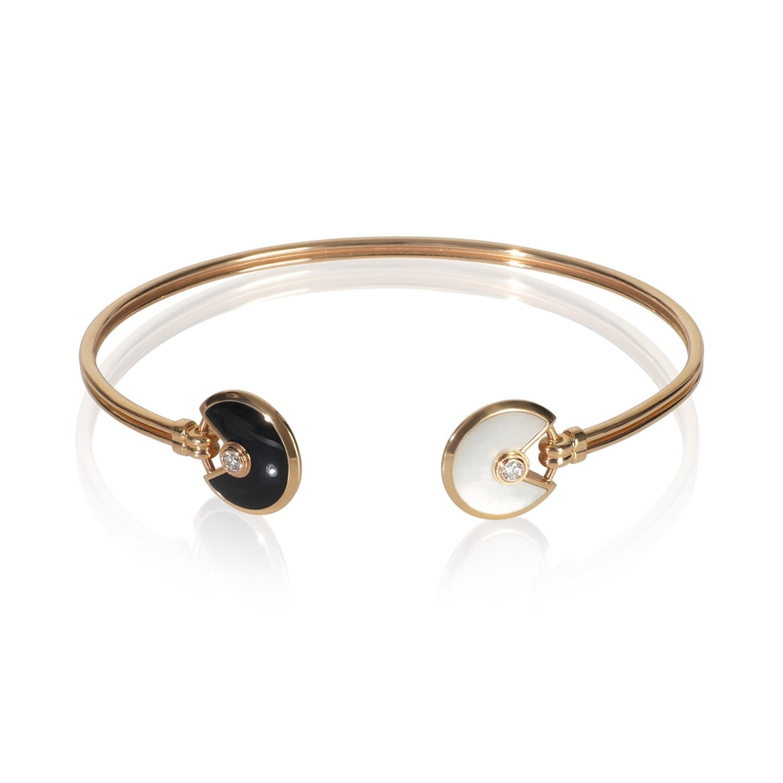 Cartier Amulette de Cartier Bracelet 18k Rose Gold Mother Of Pearl Onyx (1 of 6)
