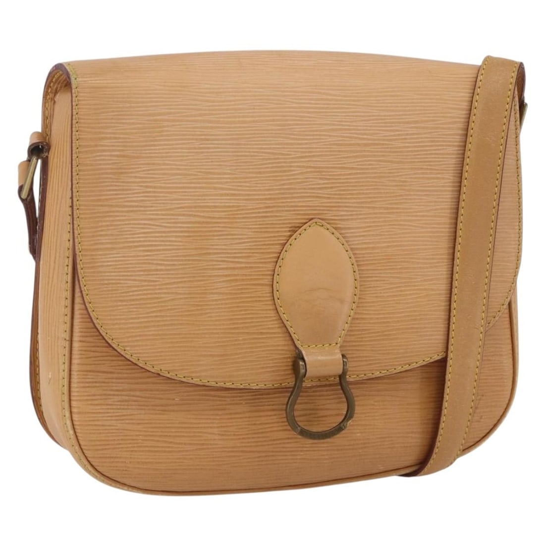 Beige Epi Leather Saint Cloud GM Shoulder Bag by Louis Vuitton M52196: Beige Epi Leather Saint Cloud GM Shoulder Bag by Louis Vuitton M52196 This Louis Vuitton Epi Saint Cloud GM shoulder bag in beige features the brand's signature Epi leather exterior. The bag is made i