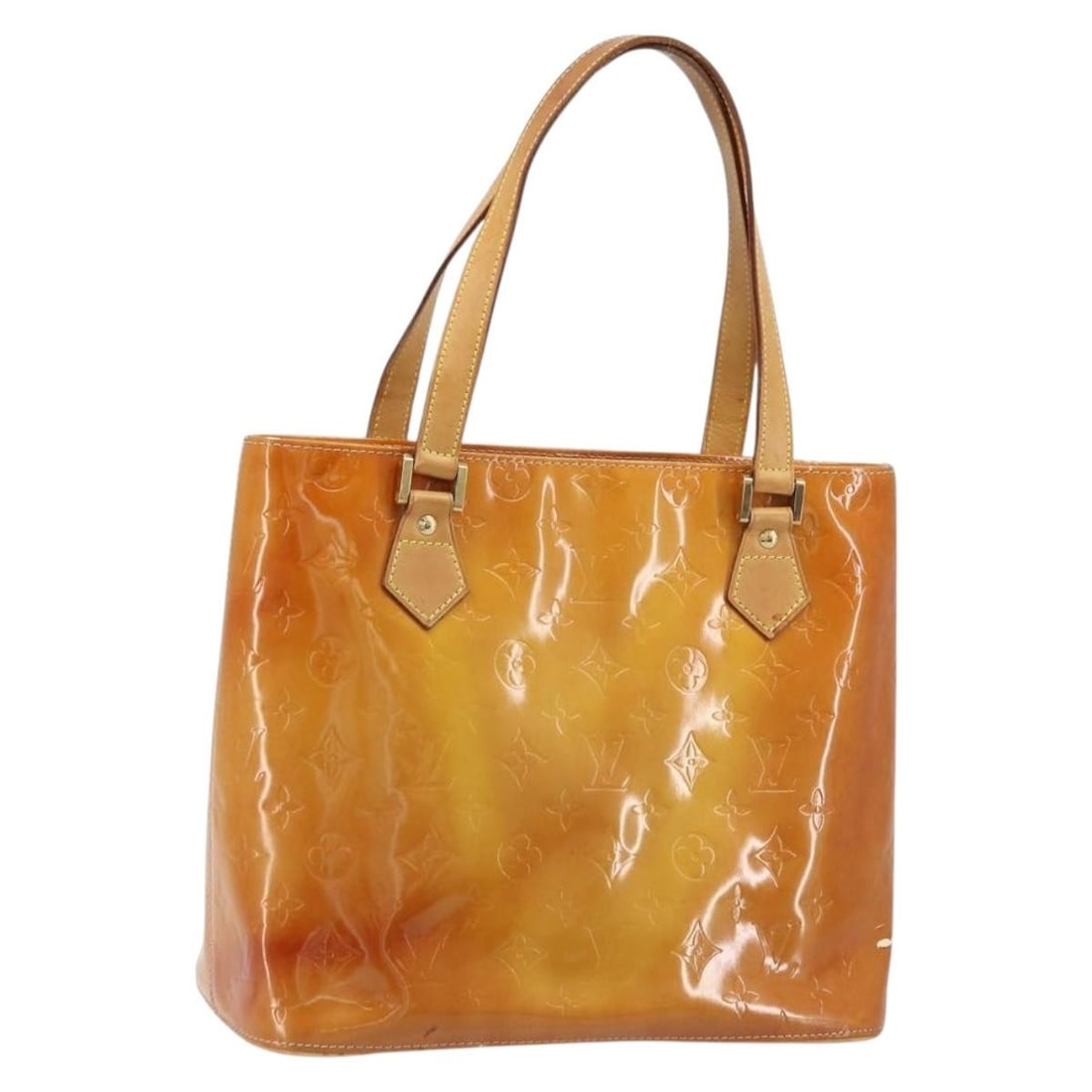 Louis Vuitton Houston Beige Patent Leather Monogram Vernis Women's Handbag M91004: Louis Vuitton Houston Beige Patent Leather Monogram Vernis Women's Handbag M91004 This Louis Vuitton Monogram Vernis Houston handbag is crafted from beige patent leather and features a spacious design