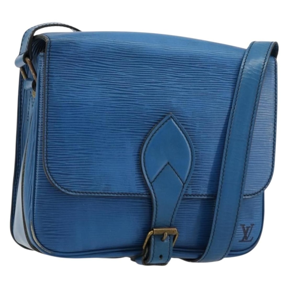 Louis Vuitton Cartouchiere MM Epi Leather Blue Shoulder Bag M52245: Louis Vuitton Cartouchiere MM Epi Leather Blue Shoulder Bag M52245 This Louis Vuitton Epi Cartouchiere MM shoulder bag features durable blue Epi leather and an adjustable shoulder strap. The bag is de
