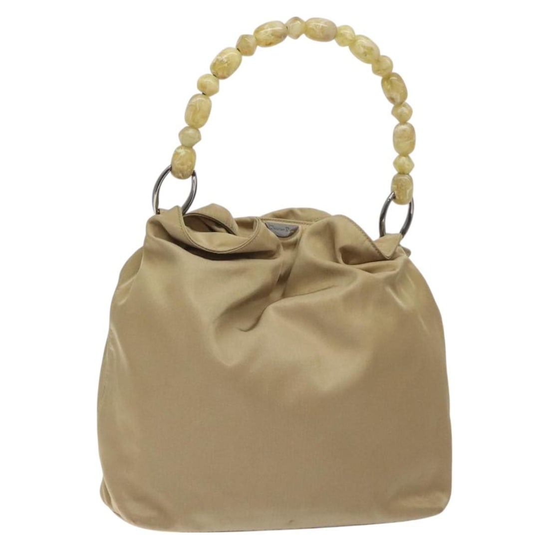 Christian Dior Maris beige nylon shoulder bag silver tone: Christian Dior Maris beige nylon shoulder bag silver tone This Christian Dior Maris Pearl shoulder bag is crafted from beige and silver nylon, offering a stylish and practical accessory. Designed for 
