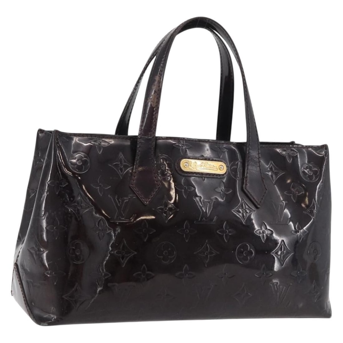 Louis Vuitton Wilshire PM Monogram Vernis Patent Handbag Amarante M93641: Louis Vuitton Wilshire PM Monogram Vernis Patent Handbag Amarante M93641 Louis Vuitton Monogram Vernis Wilshire PM handbag in Amarante patent leather, made in France. The bag features the Monogram Ver