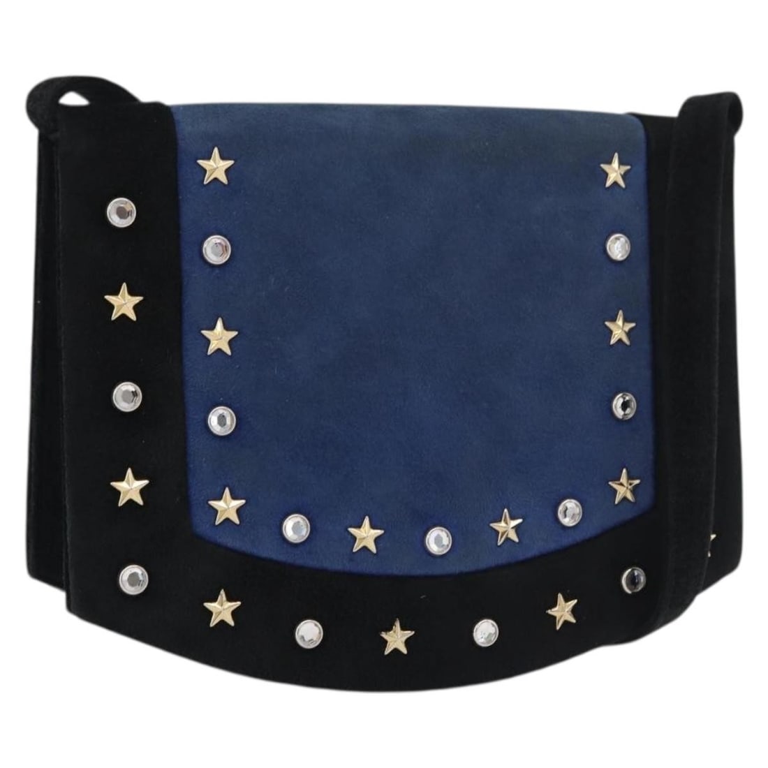 Suede Shoulder Bag SAINT LAURENT Black with Gold Silver Hardware: Suede Shoulder Bag SAINT LAURENT Black with Gold Silver Hardware Saint Laurent shoulder bag in black suede with gold and silver-tone details. The bag measures approximately W23 x H18 x D2 cm, with a s