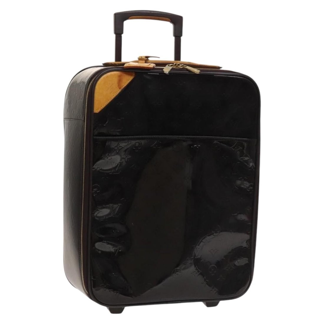 Louis Vuitton Pegas 45 Monogram Vernis Suitcase Amarante M91277: Louis Vuitton Pegas 45 Monogram Vernis Suitcase Amarante M91277 Louis Vuitton Pegas 45 suitcase in Monogram Vernis Amarante patent leather. Made in France, this style includes a name tag accessory and