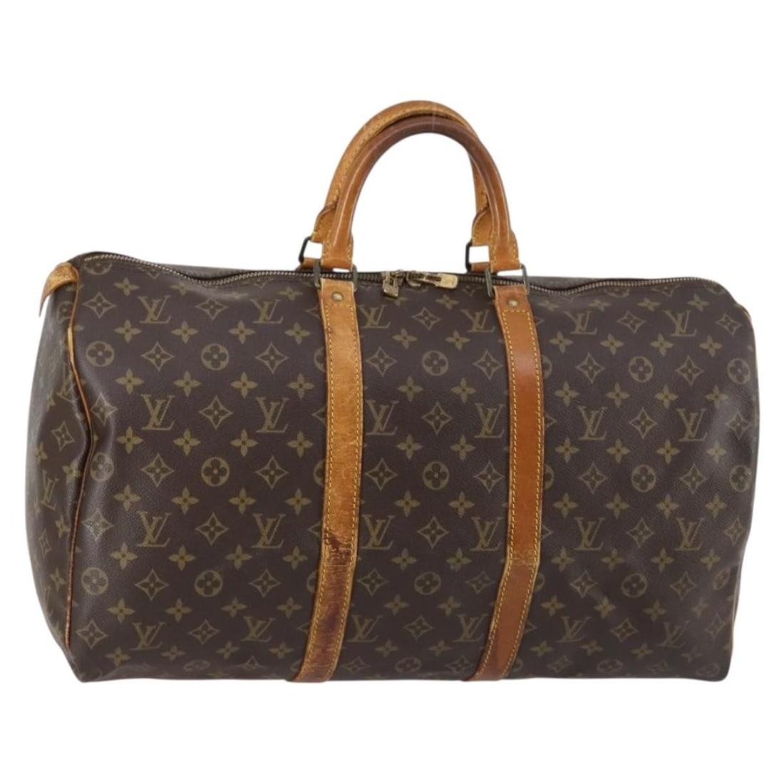 LOUIS VUITTON Monogram Keepall 50 Boston Bag M41426 Auth France: LOUIS VUITTON Monogram Keepall 50 Boston Bag M41426 Auth France This authentic Louis Vuitton Monogram Keepall 50 Boston Bag is a timeless piece crafted in France. The bag features the iconic Monogram 