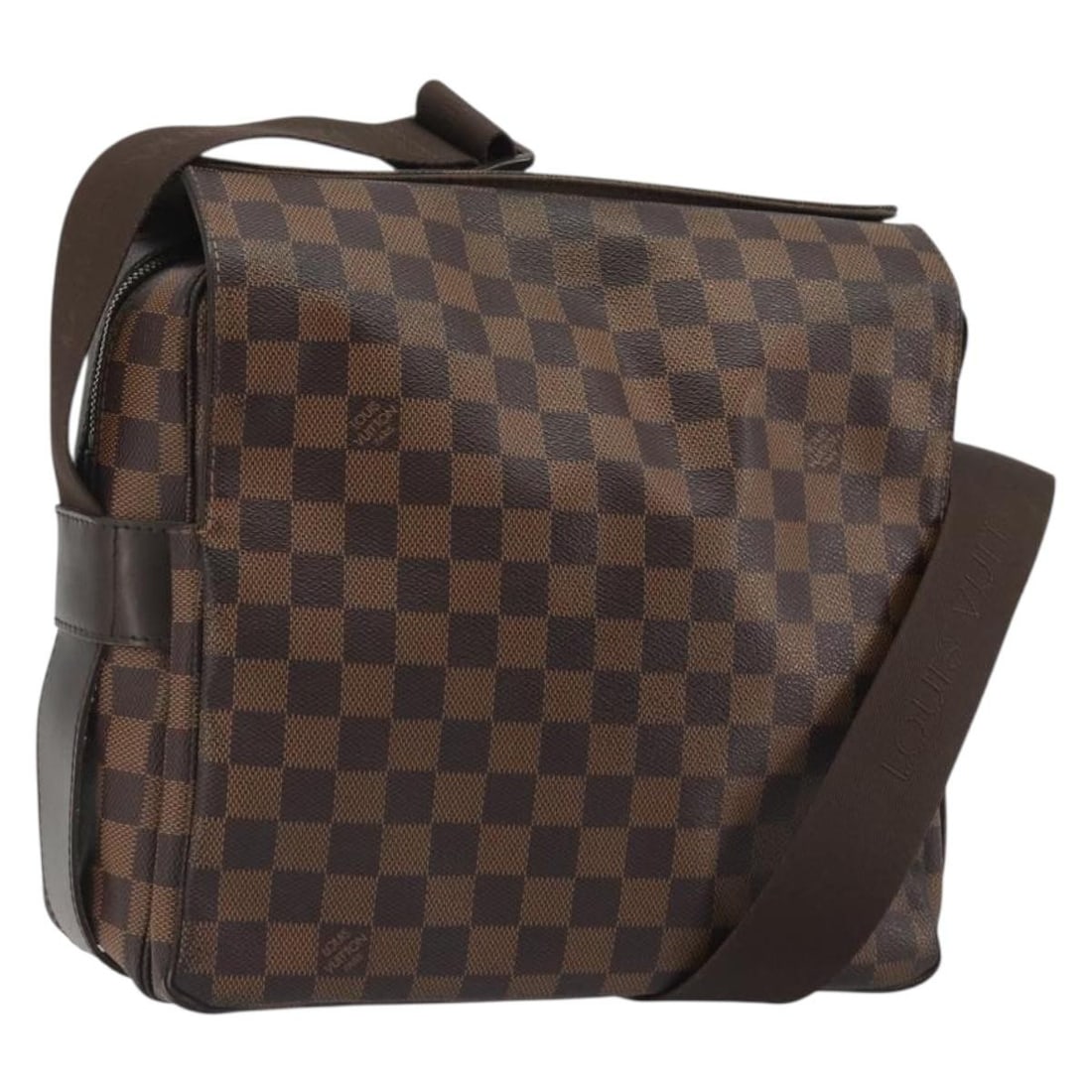 Louis Vuitton N45255 Naviglio Damier Ebene Canvas Shoulder Bag: Louis Vuitton N45255 Naviglio Damier Ebene Canvas Shoulder Bag Louis Vuitton Damier Ebene Naviglio shoulder bag in Damier Ebene canvas, made in France. This women's shoulder bag features a shoulder st