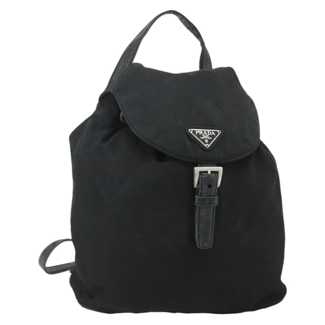 PRADA Nylon Backpack with Chain Strap Black Silver Italy: PRADA Nylon Backpack with Chain Strap Black Silver Italy PRADA chain shoulder backpack in black and silver nylon, made in Italy. This women's backpack comes with a guarantee card and has the listed di