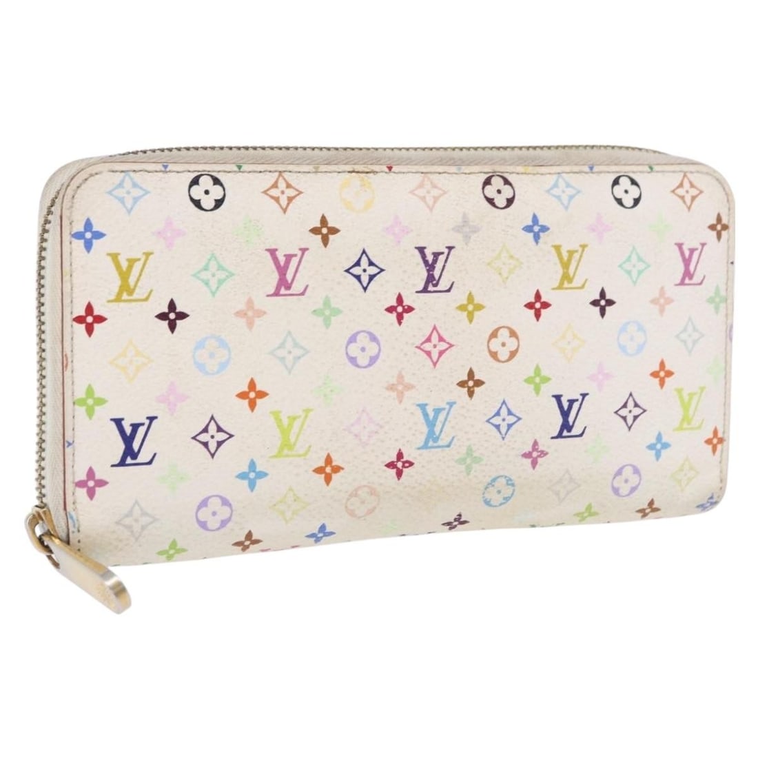 Louis Vuitton M60241 Zippy Long Wallet Monogram Multicolor Canvas White: Louis Vuitton M60241 Zippy Long Wallet Monogram Multicolor Canvas White Louis Vuitton long wallet in White Monogram Multicolor Canvas. The zipper wallet is made in Spain and identified with product no