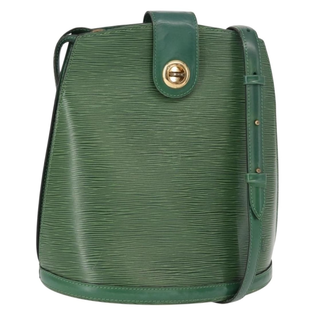 Louis Vuitton Cluny M52254 Green Epi Leather Shoulder Bag: Louis Vuitton Cluny M52254 Green Epi Leather Shoulder Bag Louis Vuitton Epi Cluny shoulder bag in green Epi leather, made in France. The bag measures approximately W26 x H30 x D17 cm and features a sh