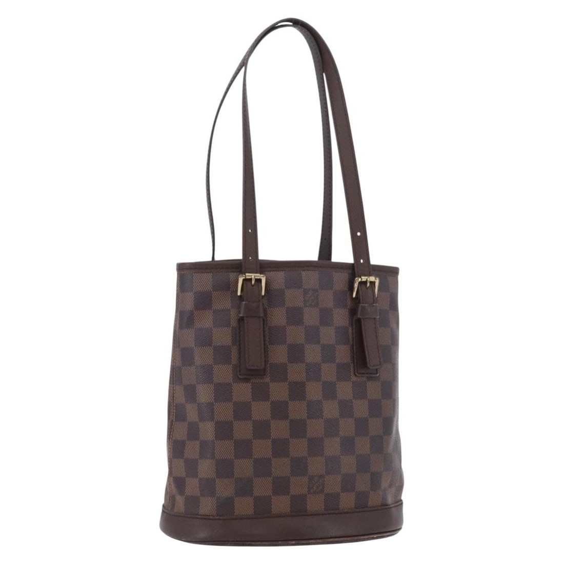Louis Vuitton Marais Damier Ebene Canvas Shoulder Bag N42240: Louis Vuitton Marais Damier Ebene Canvas Shoulder Bag N42240 This is a Louis Vuitton Damier Ebene Marais shoulder bag crafted from Damier Ebene coated canvas. Designed for women, it features a classic