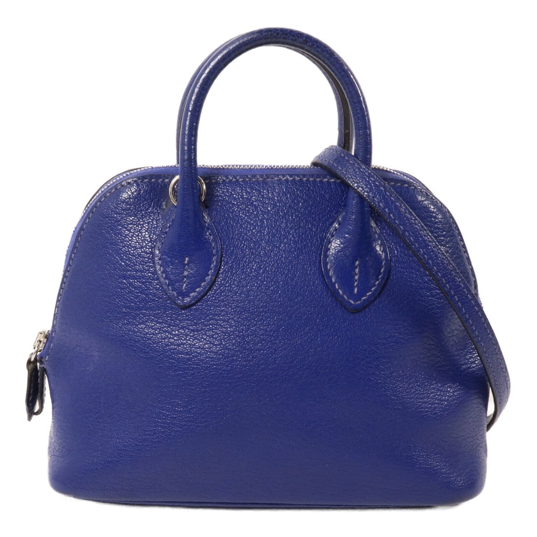 Hermes Mini Bolide 2 Way Chevre Shoulder Bag Bleu Saphir PHW (1 of 17)