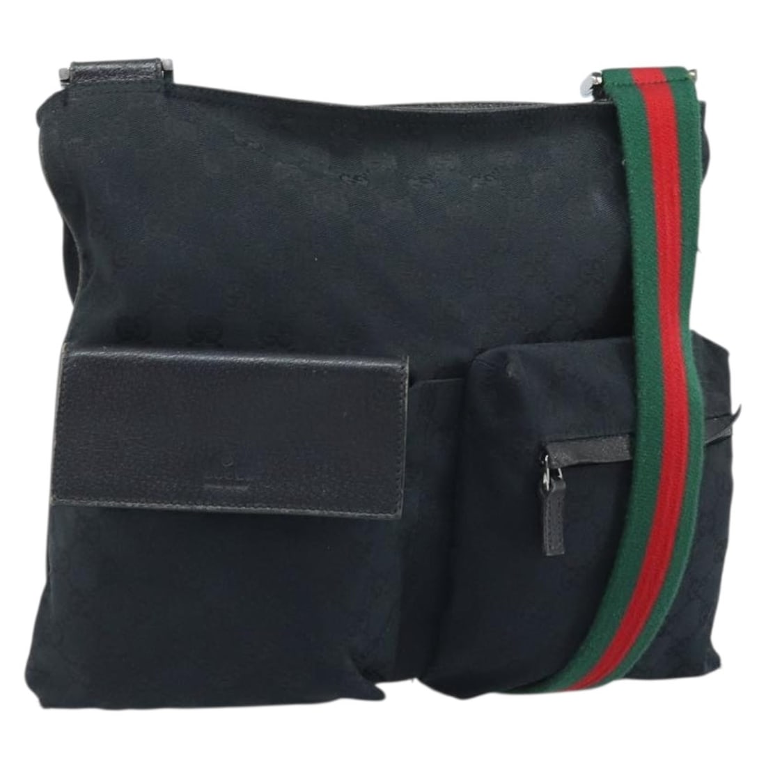 Gucci 169937 GG Canvas Shoulder Bag Web Stripe Black Red Green: Gucci 169937 GG Canvas Shoulder Bag Web Stripe Black Red Green Gucci GG Canvas Web Sherry Line shoulder bag in black, red, and green. Made in Italy from GG canvas, this bag measures approximately W33 