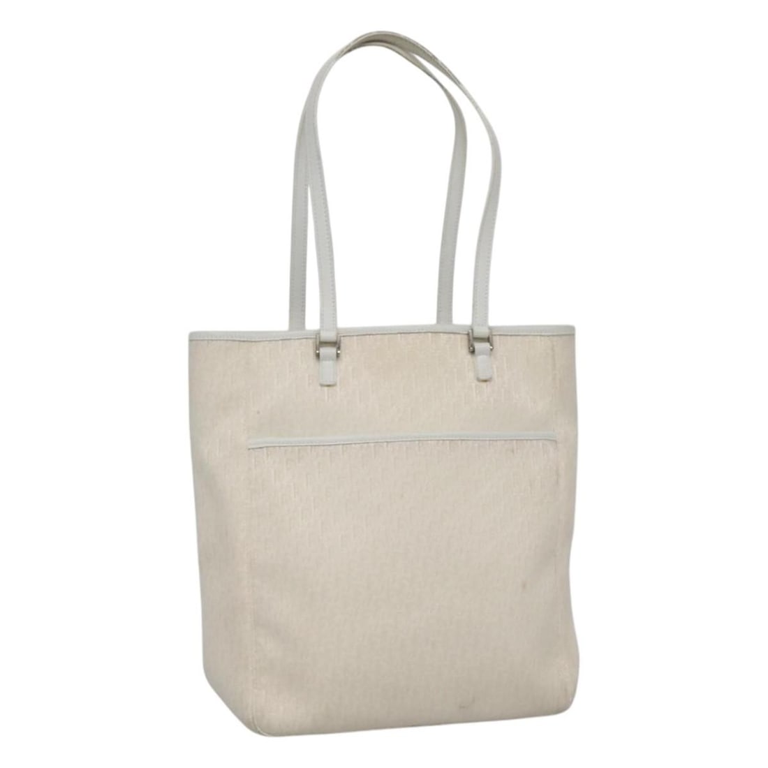 Christian Dior White Silver Trotter Canvas Women's Tote Bag Italy: Christian Dior White Silver Trotter Canvas Women's Tote Bag Italy This Christian Dior Trotter Canvas Tote Bag features a white and silver exterior crafted from Trotter canvas. Designed for women, the 