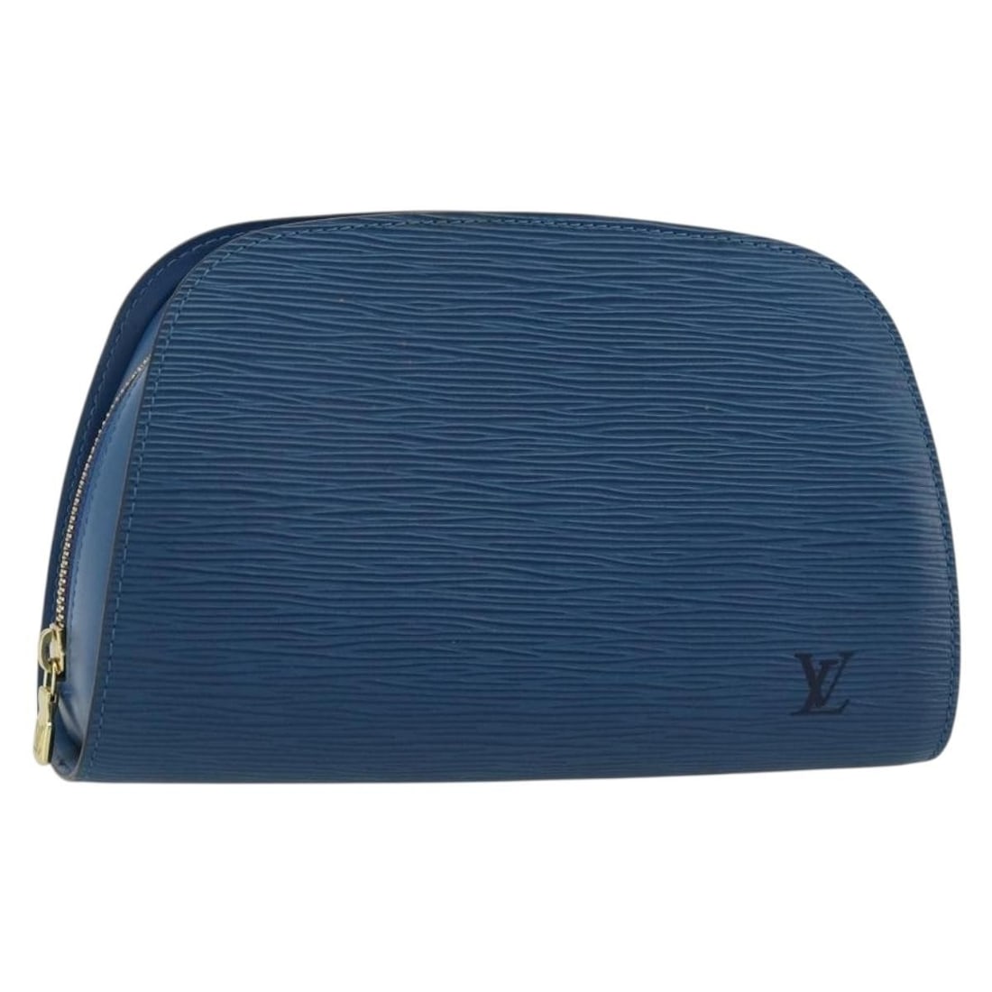 Louis Vuitton Dauphine GM blue Epi leather pouch M48435: Louis Vuitton Dauphine GM blue Epi leather pouch M48435 This Louis Vuitton Epi Dauphine GM Pouch in blue is crafted from durable Epi leather and designed for women. The pouch features a spacious main 