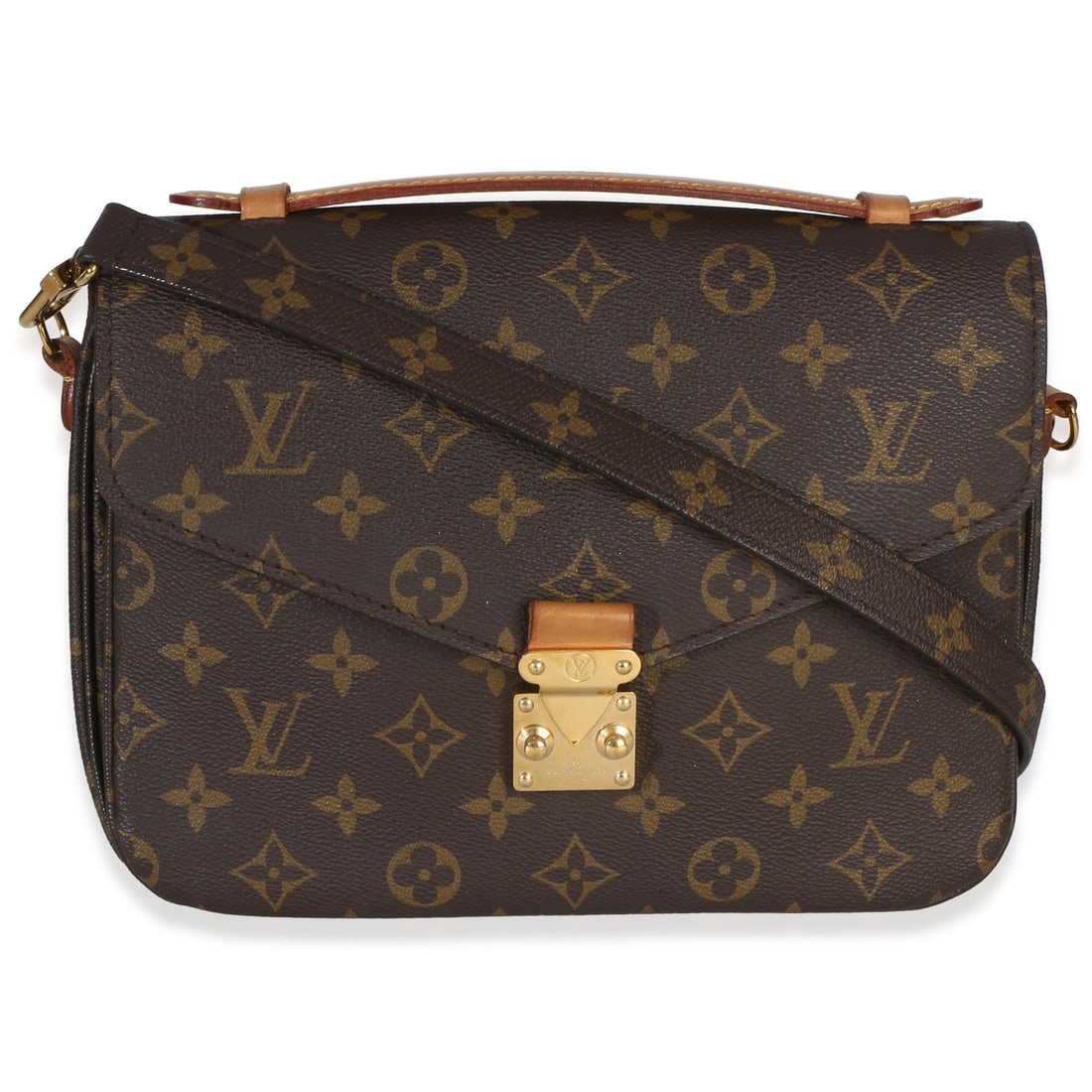 Louis Vuitton Pochette Metis Brown Canvas Shoulder Bag (1 of 8)