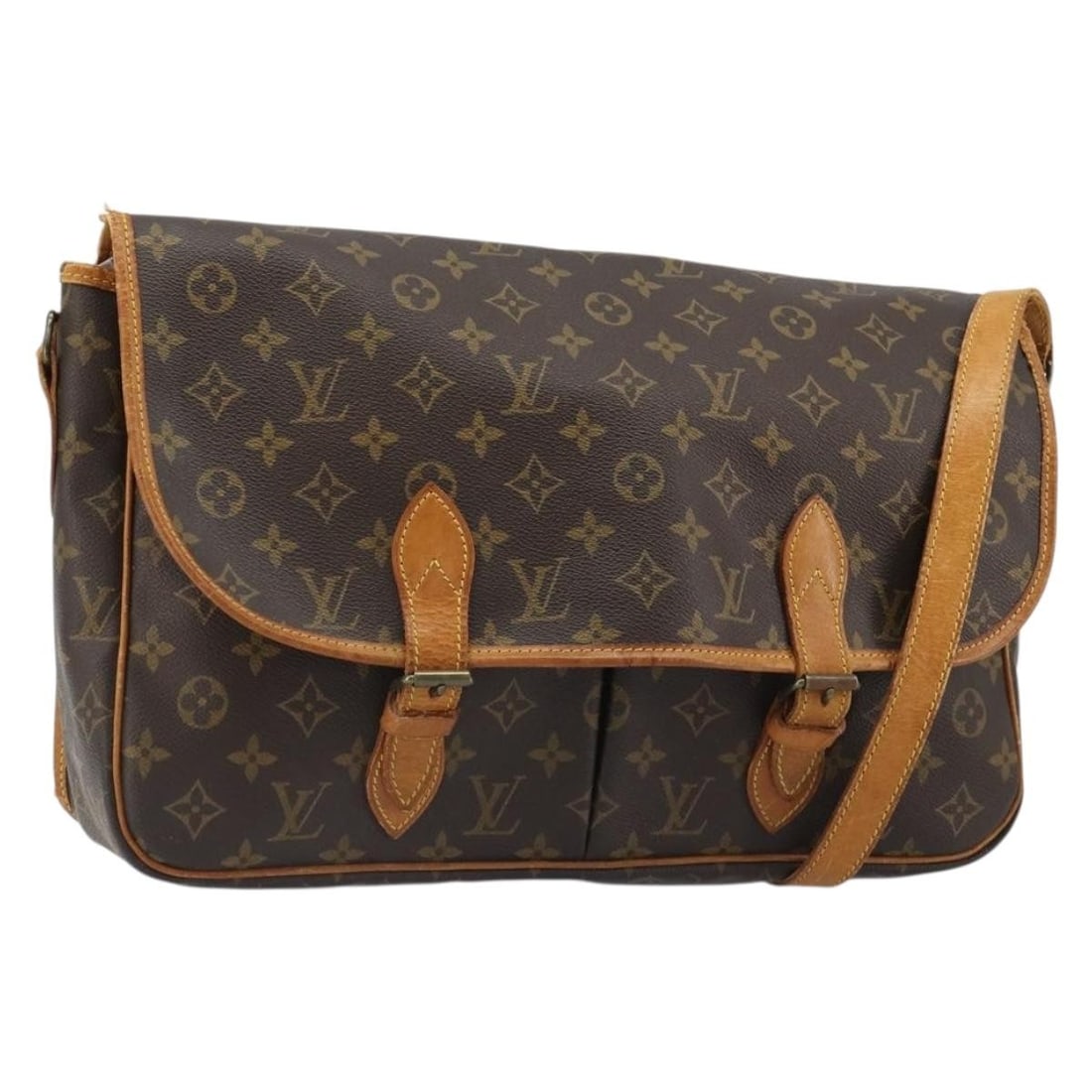 Louis Vuitton M42246 Gibeciere GM Monogram Canvas Shoulder Bag: Louis Vuitton M42246 Gibeciere GM Monogram Canvas Shoulder Bag Louis Vuitton Gibeciere GM shoulder bag in Monogram canvas, made in France. This women's bag includes the item only; box and dust bag are