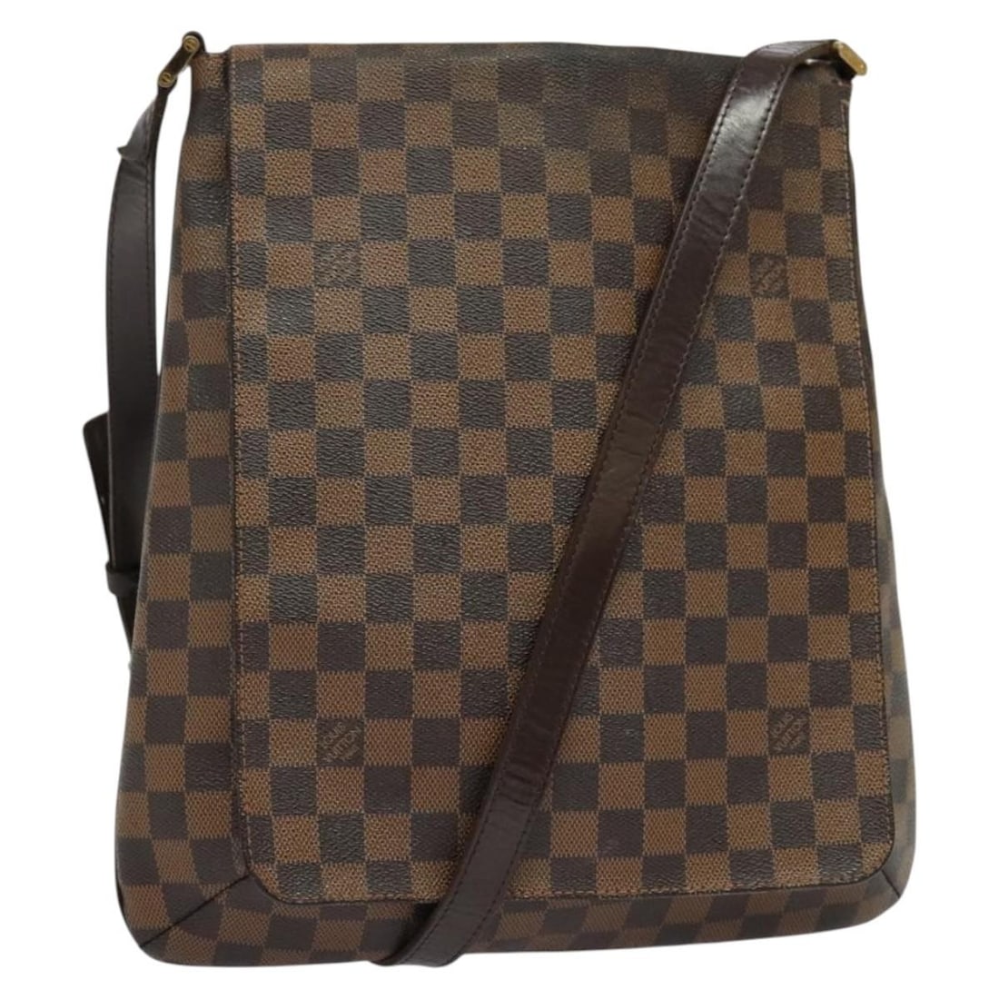 Louis Vuitton N51302 Musette shoulder bag in Damier Ebene canvas: Louis Vuitton N51302 Musette shoulder bag in Damier Ebene canvas Louis Vuitton Musette shoulder bag in Damier Ebene canvas, made in France. This women's bag features an adjustable shoulder strap and i