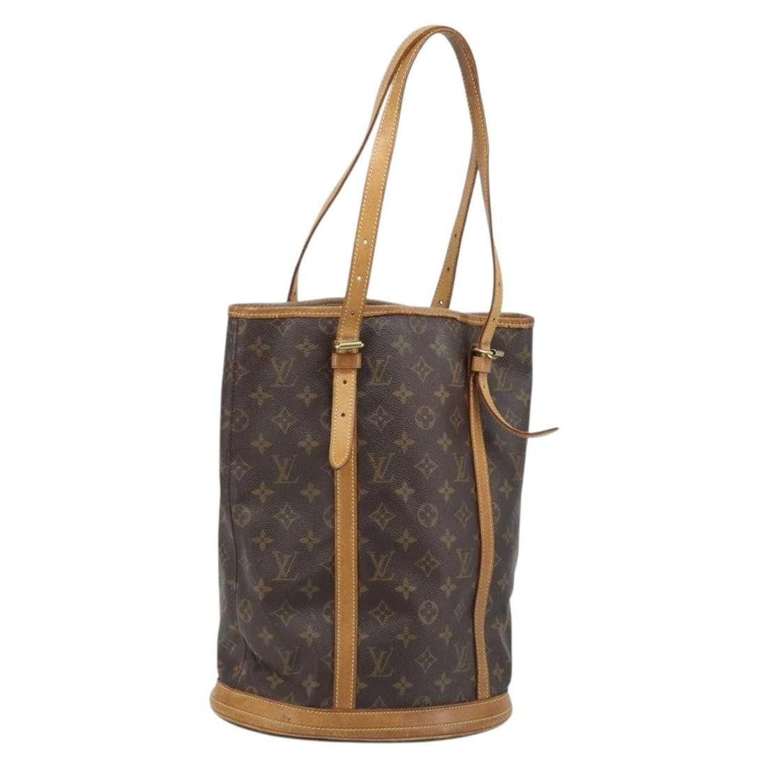 Louis Vuitton M42236 Monogram Canvas Bucket GM Shoulder Bag: Louis Vuitton M42236 Monogram Canvas Bucket GM Shoulder Bag Louis Vuitton Monogram Bucket GM shoulder bag in Monogram Canvas, made in France. This pre-owned bag features a shoulder strap with an appro