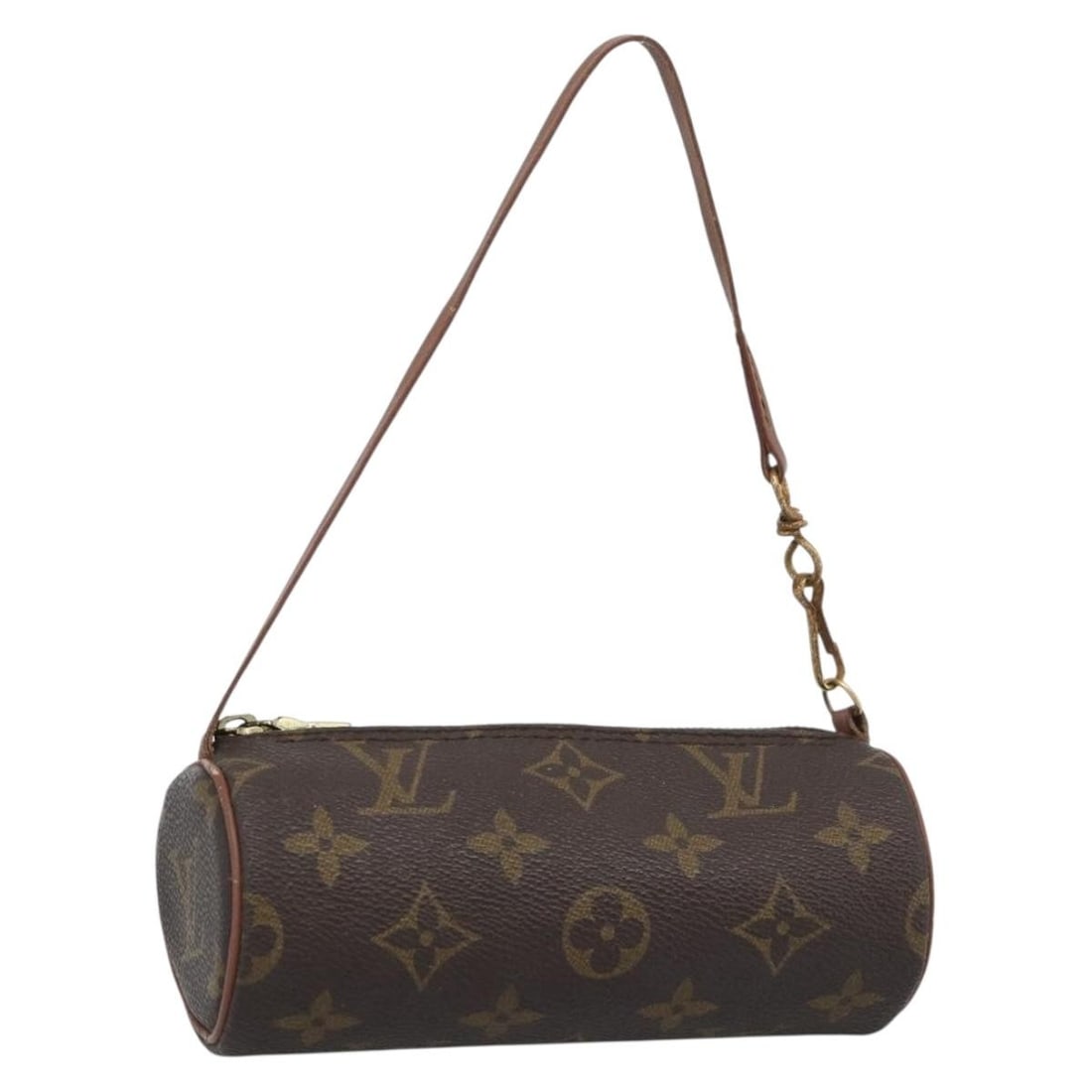 Louis Vuitton Papillon Monogram Canvas Pouch BA13619: Louis Vuitton Papillon Monogram Canvas Pouch BA13619 Louis Vuitton Monogram Papillon pouch in Monogram Canvas. The item is described as heavily used, with visible rubbing, slight stains, scratches to 
