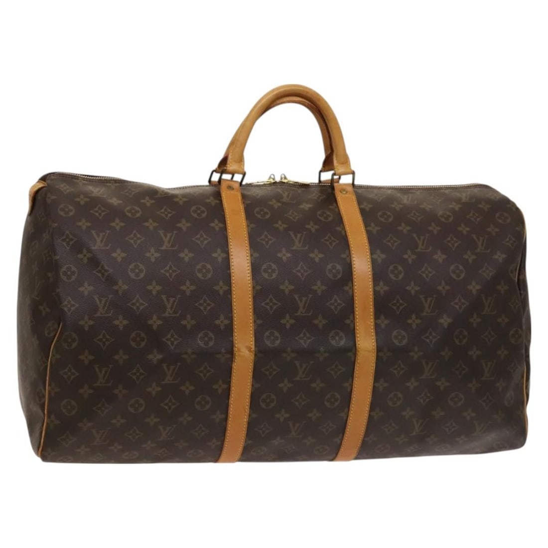 Louis Vuitton M41422 Keepall 60 Monogram Canvas Boston Bag: Louis Vuitton M41422 Keepall 60 Monogram Canvas Boston Bag Louis Vuitton Keepall 60 Boston Bag in Monogram Canvas with the classic Monogram color pattern. Made in France, this bag features the M41422 