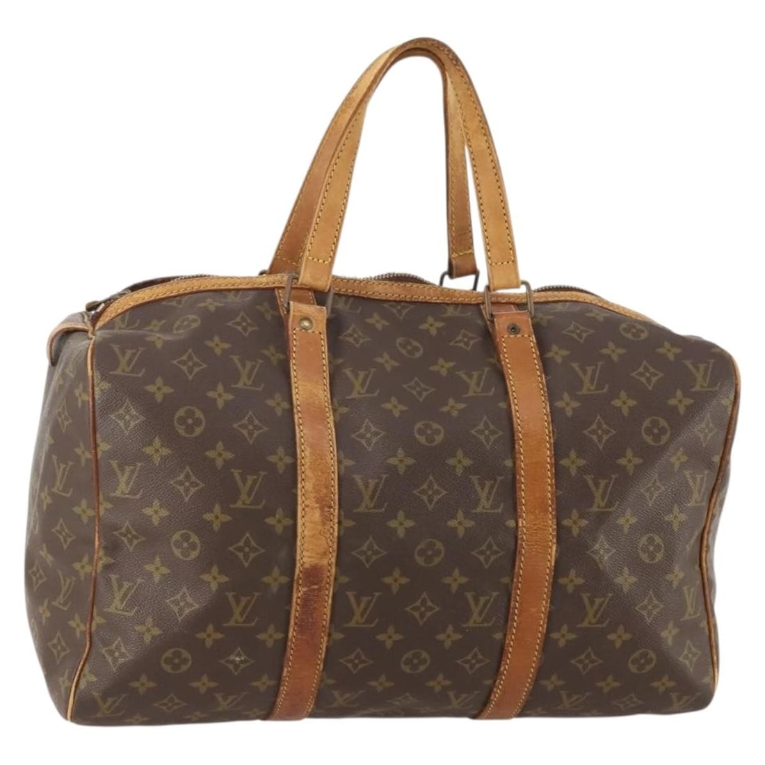 Louis Vuitton M41624 Sac Souple 45 Monogram Canvas Boston Bag: Louis Vuitton M41624 Sac Souple 45 Monogram Canvas Boston Bag Louis Vuitton Monogram Sac Souple 45 Boston Bag in Monogram Canvas, made in France. This pre-owned bag is in heavily used condition with v