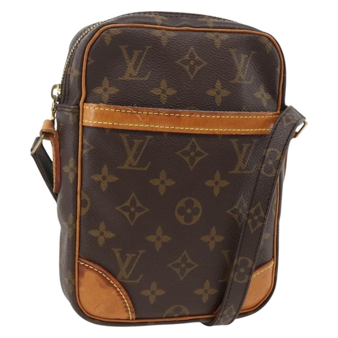 Louis Vuitton Monogram Canvas Danube Shoulder Bag M45266 France: Louis Vuitton Monogram Canvas Danube Shoulder Bag M45266 France This Louis Vuitton Monogram Danube shoulder bag features the iconic monogram canvas exterior and is designed for women. The bag is made 