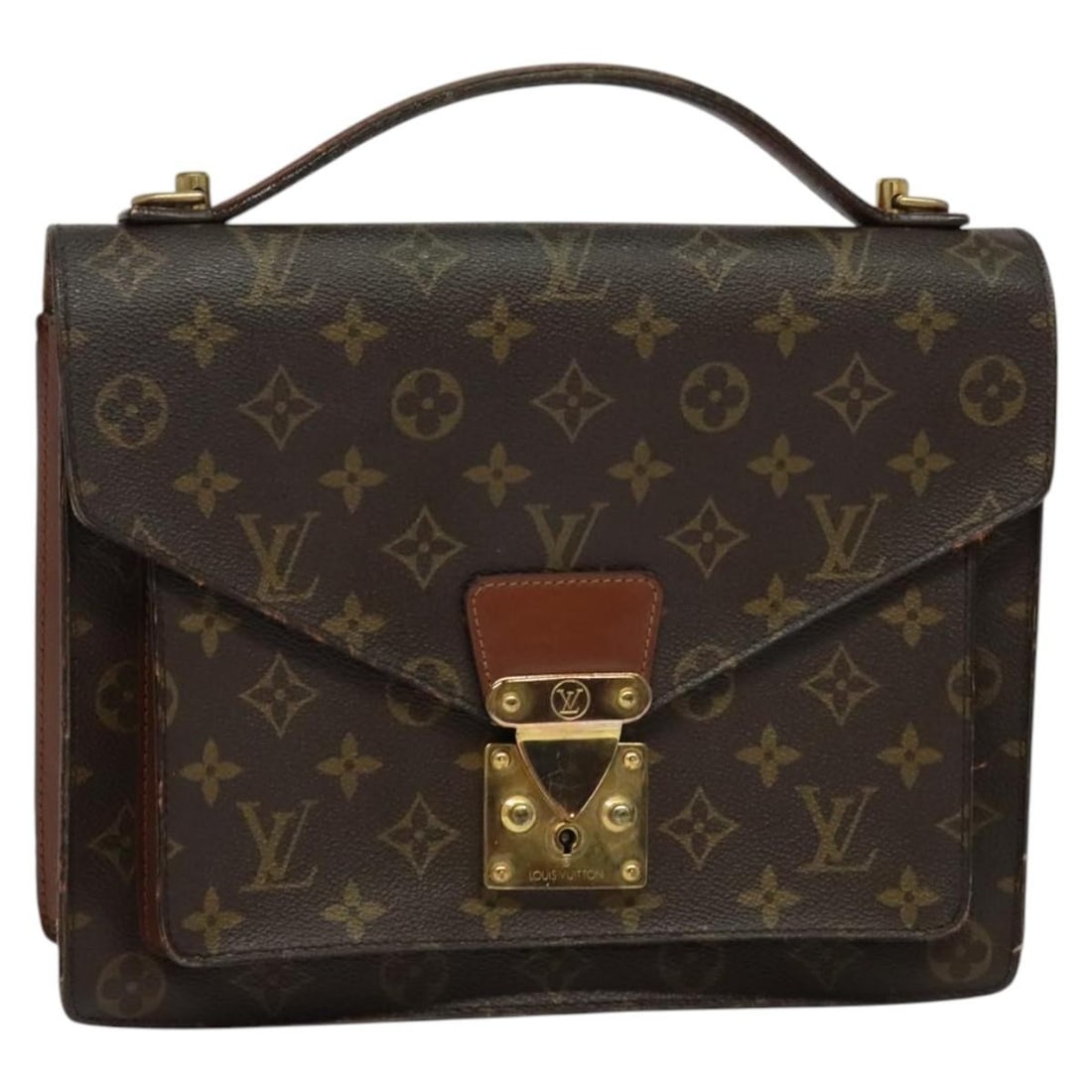 Louis Vuitton Monceau 28 Monogram Canvas Handbag M51185: Louis Vuitton Monceau 28 Monogram Canvas Handbag M51185 Louis Vuitton Monceau 28 hand bag in Monogram Canvas, made in France. This women's bag measures approximately 28 cm wide, 22 cm high, and 8 cm d