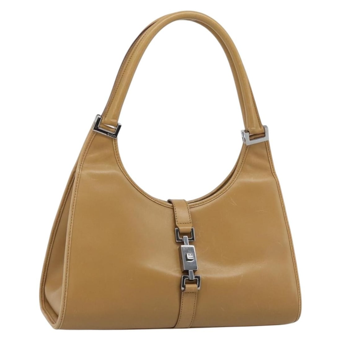 GUCCI 002 1067 Jackie beige leather shoulder bag (1 of 18)