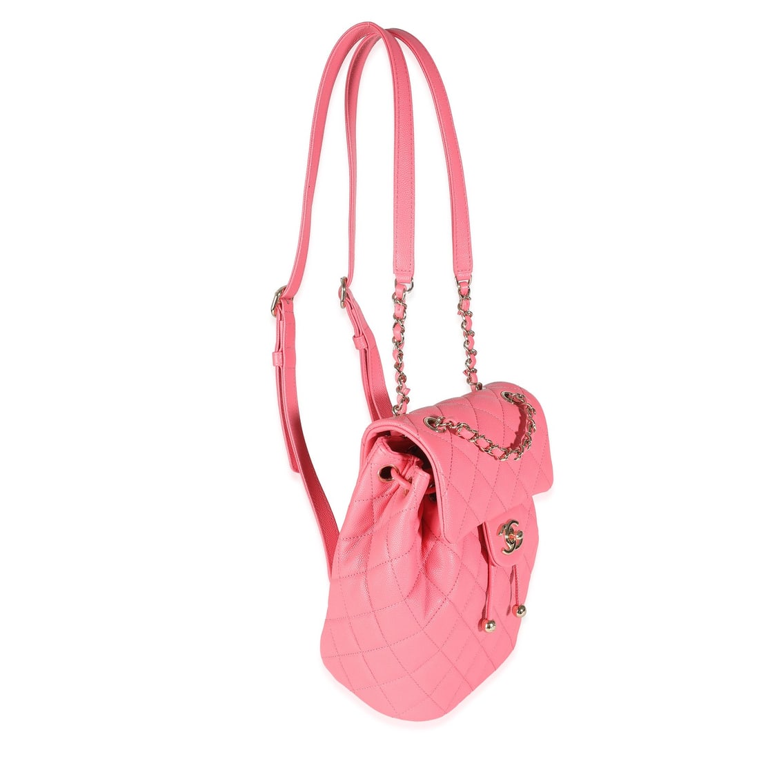 Chanel Pink Caviar Drawstring Backpack - 4