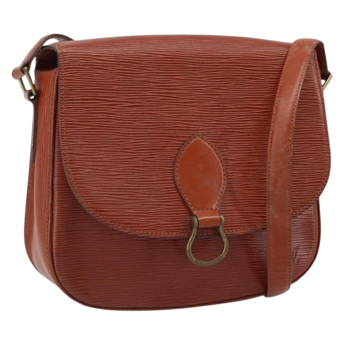 Louis Vuitton Epi Leather Saint Cloud GM Brown Shoulder Bag M52193 France: Louis Vuitton Epi Leather Saint Cloud GM Brown Shoulder Bag M52193 France This Louis Vuitton Epi Saint Cloud GM shoulder bag in brown features durable Epi leather with an adjustable shoulder strap. Th