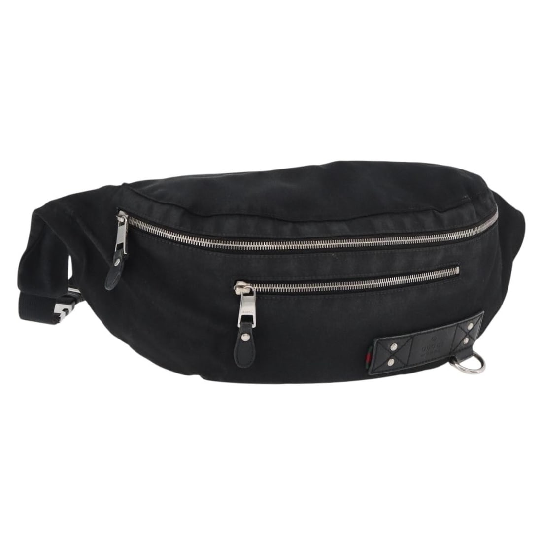 Gucci Sherry Line Nylon Black Silver Shoulder Bag 246409: Gucci Sherry Line Nylon Black Silver Shoulder Bag 246409 This GUCCI Web Sherry Line shoulder bag is crafted from black nylon with silver-tone accents. Designed for women, it features a spacious profil