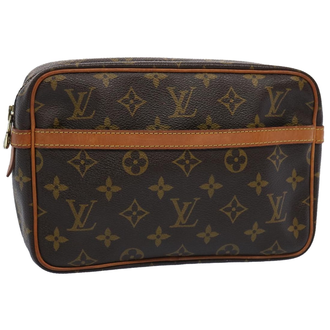 Louis Vuitton M51847 Compiegne 23 Monogram Canvas Women's Clutch: Louis Vuitton M51847 Compiegne 23 Monogram Canvas Women's Clutch Louis Vuitton Compiegne 23 clutch bag in Monogram Canvas, made in France. This women's clutch features the classic Monogram exterior an