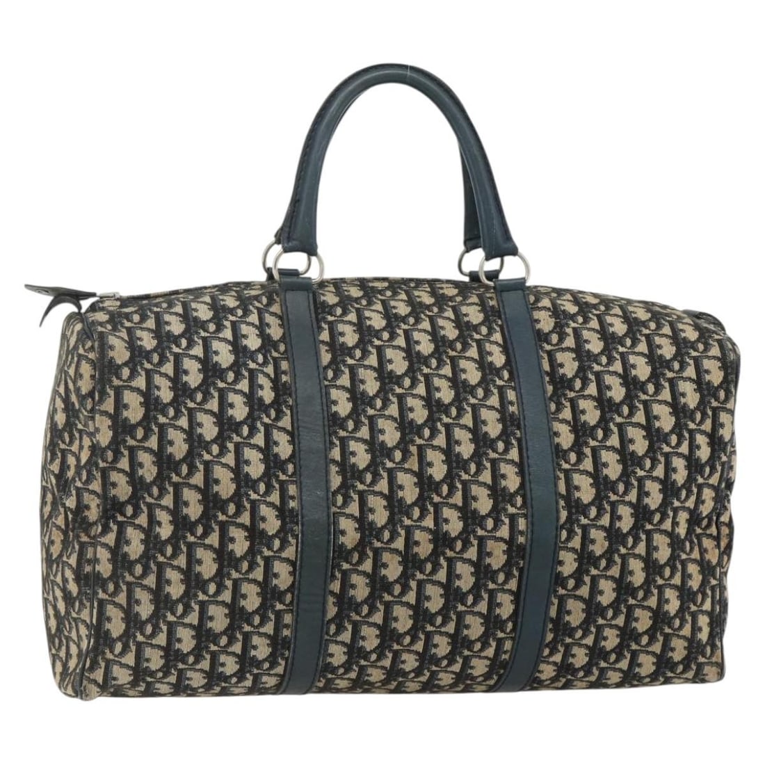 Christian Dior Trotter Canvas Hand Bag Navy Silver France: Christian Dior Trotter Canvas Hand Bag Navy Silver France Christian Dior Trotter Canvas Hand Bag in navy and silver, made in France. This women's handbag features Trotter Canvas exterior and exterior 