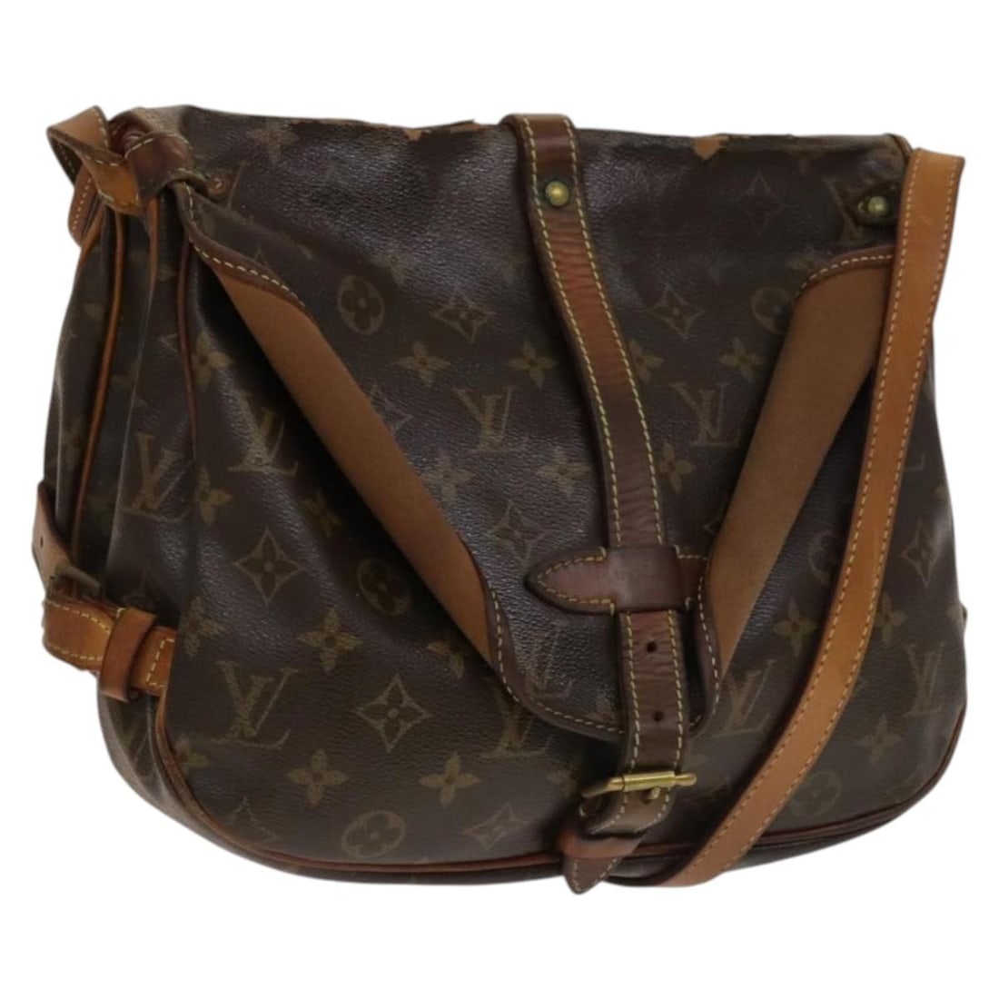 Louis Vuitton Saumur 30 Monogram Canvas Shoulder Bag M42256: Louis Vuitton Saumur 30 Monogram Canvas Shoulder Bag M42256 This Louis Vuitton Monogram Saumur 30 Shoulder Bag features the brand's iconic monogram canvas and is designed for women. The bag offers a s