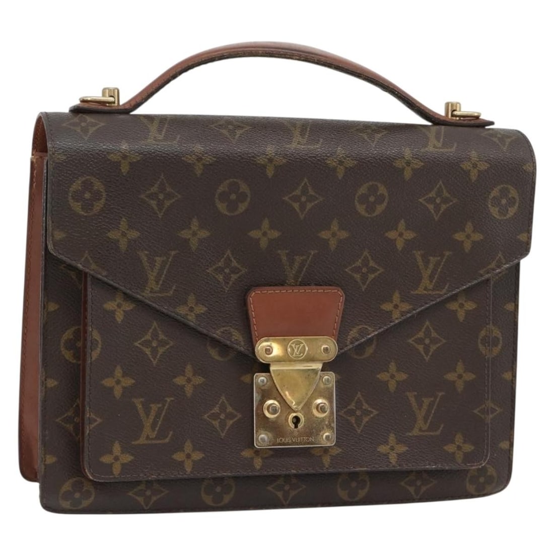 Louis Vuitton Monceau 28 Monogram Canvas Handbag M51185: Louis Vuitton Monceau 28 Monogram Canvas Handbag M51185 Louis Vuitton Monceau 28 hand bag in Monogram Canvas, made in France. This women's bag measures approximately 28 cm wide, 22 cm high, and 8 cm d