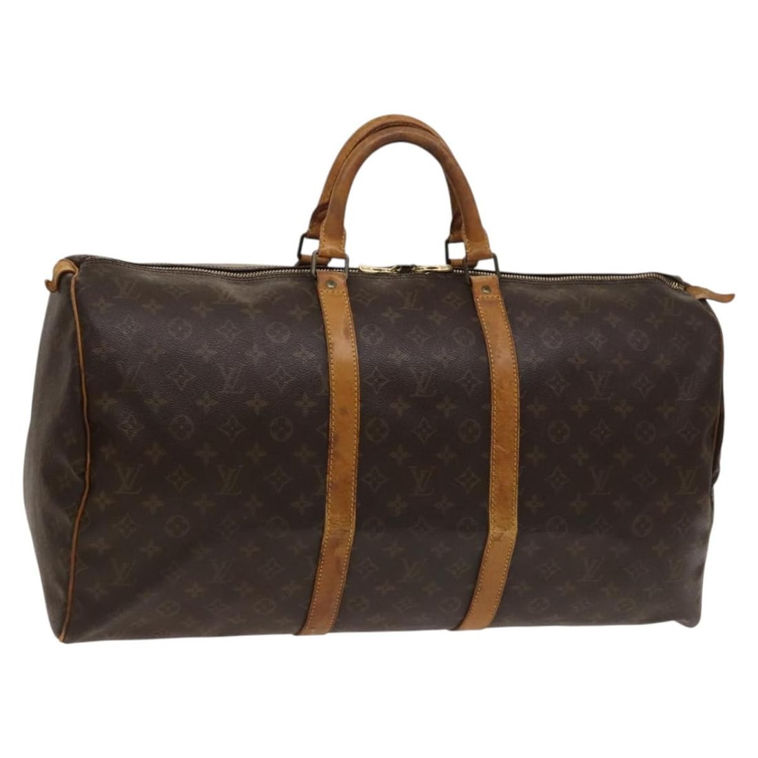 Louis Vuitton M41424 Keepall 55 Monogram Canvas Boston Bag: Louis Vuitton M41424 Keepall 55 Monogram Canvas Boston Bag Louis Vuitton Keepall 55 Boston bag in Monogram canvas, model M41424, made in France. This women's travel bag is offered as the bag only; ite