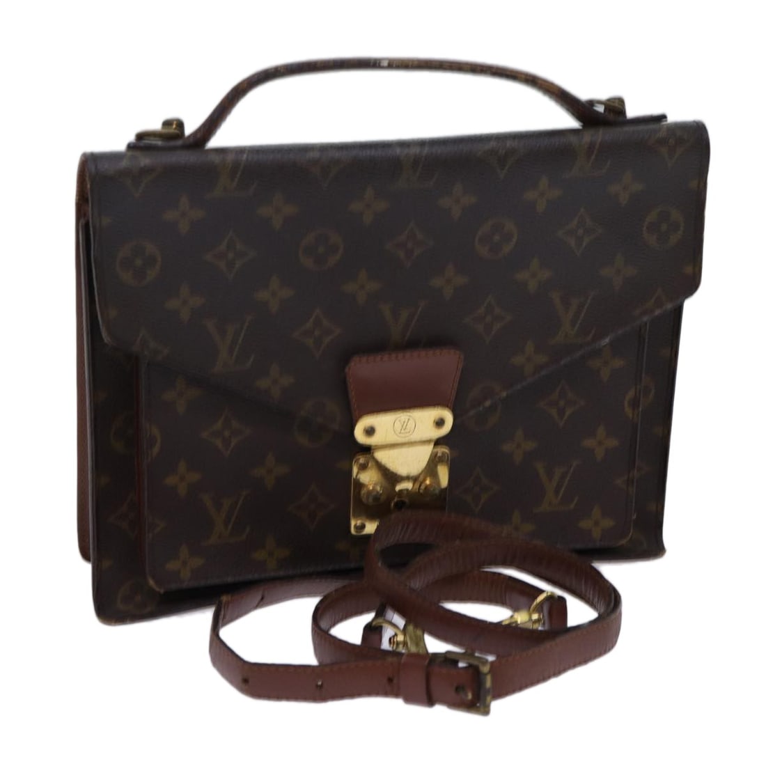 Louis Vuitton M51185 Monceau 28 Monogram Canvas 2way Handbag: Louis Vuitton M51185 Monceau 28 Monogram Canvas 2way Handbag Louis Vuitton Monceau 28 2-way handbag in Monogram canvas with a structured silhouette and detachable shoulder strap. Made in France, this 