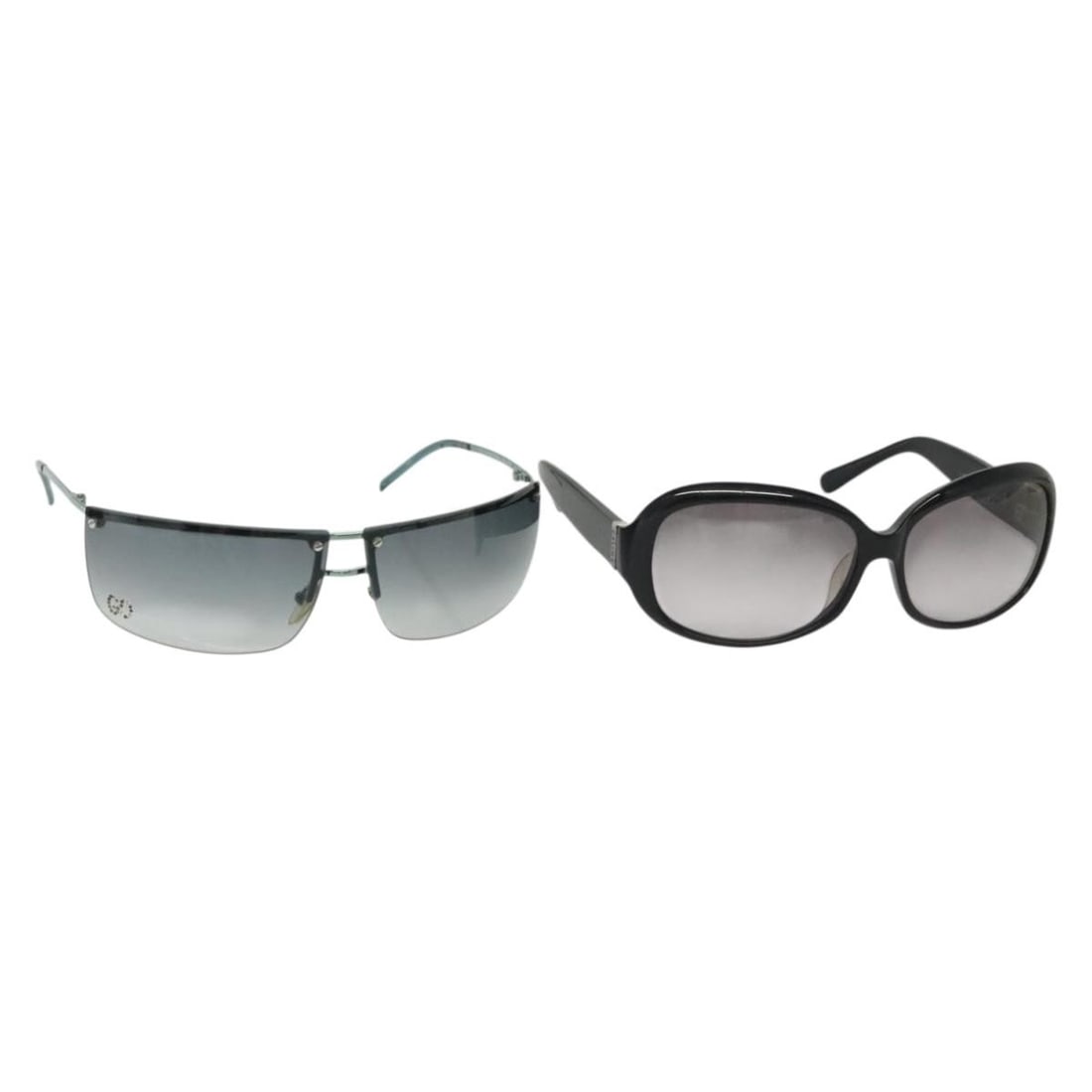 GUCCI Black Green Plastic Sunglasses 2 Set Italy: GUCCI Black Green Plastic Sunglasses 2 Set Italy This is a set of two GUCCI Celine sunglasses for women, crafted from plastic in black and green colors. Made in Italy, these sunglasses exhibit signs o