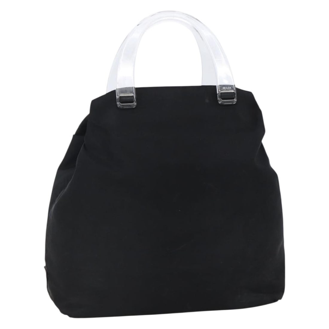 Prada nylon black silver women s handbag Italy 30cm x 32cm x 10cm: Prada nylon black silver women s handbag Italy 30cm x 32cm x 10cm This PRADA hand bag features a black and silver nylon exterior and is designed for women. The bag is made in Italy and offers a practi