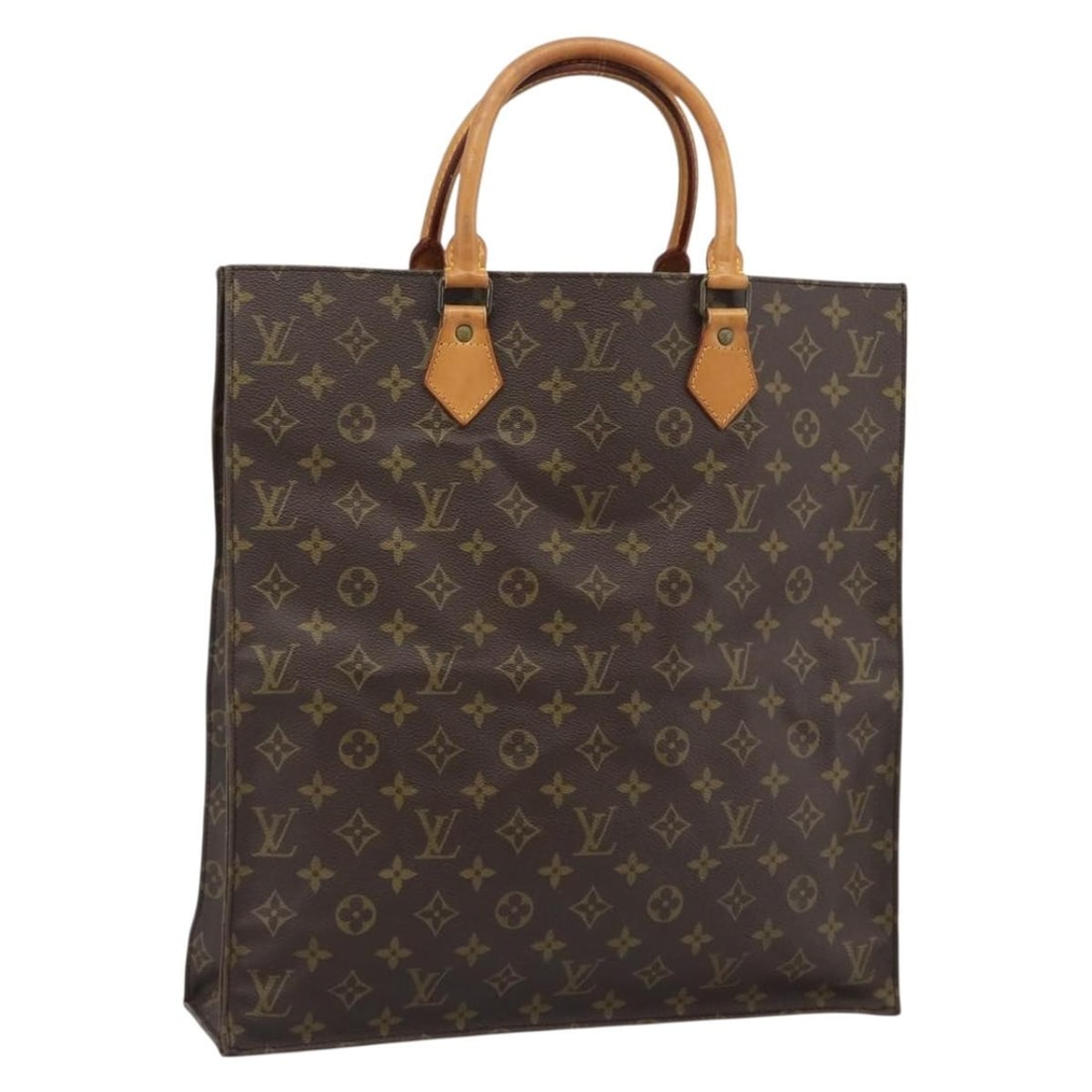 Louis Vuitton M51140 Sac Plat Monogram Canvas Tote Bag: Louis Vuitton M51140 Sac Plat Monogram Canvas Tote Bag Louis Vuitton Monogram Sac Plat hand bag, model M51140, made in France. It is crafted in Monogram Canvas with a Monogram exterior color and is de